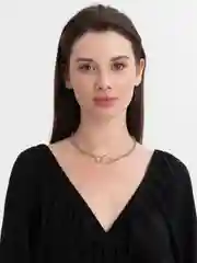 Цепочка на шею с двумя кольцами, чокер на шею