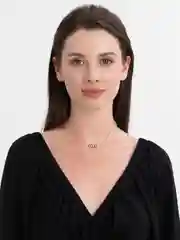 Розовый чокер на шею с кулоном женский