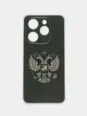 Приглушённый хаки силиконовый чехол на Tecno Spark Go 2024/20C / Текно Спарк Го 2024/20C с рисунком