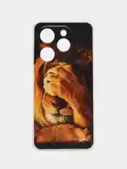 Светло-бежевый силиконовый чехол на Tecno Spark Go 2024/20C / Текно Спарк Го 2024/20C с рисунком