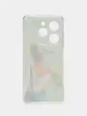 Тёмно-серый силиконовый чехол на Tecno Spark Go 2024/20C / Текно Спарк Го 2024/20C с рисунком