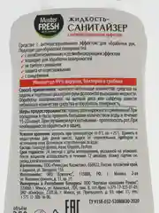 Санитайзер- антибактериальный и дезинфицирующий эффект MASTER FRESH, 250 ml