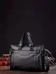 Черный портфель мужской, с кошельком, через плечо, деловая сумка, для документов, для ноутбука