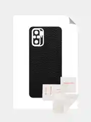 Угольный защитная пленка для Xiaomi Redmi Note 10 под карбон на заднюю часть, под кожу на зад,назад