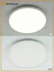 Cветодиодный светильник без пульта Estares ROUND 38W R-400x25 ,белый  ,4000K ,до 15 кв.м