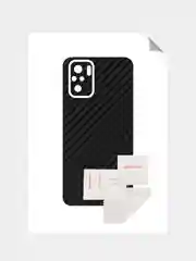 Защитная пленка для Xiaomi Redmi Note 10s под карбон на заднюю часть,под кожу на зад,назад