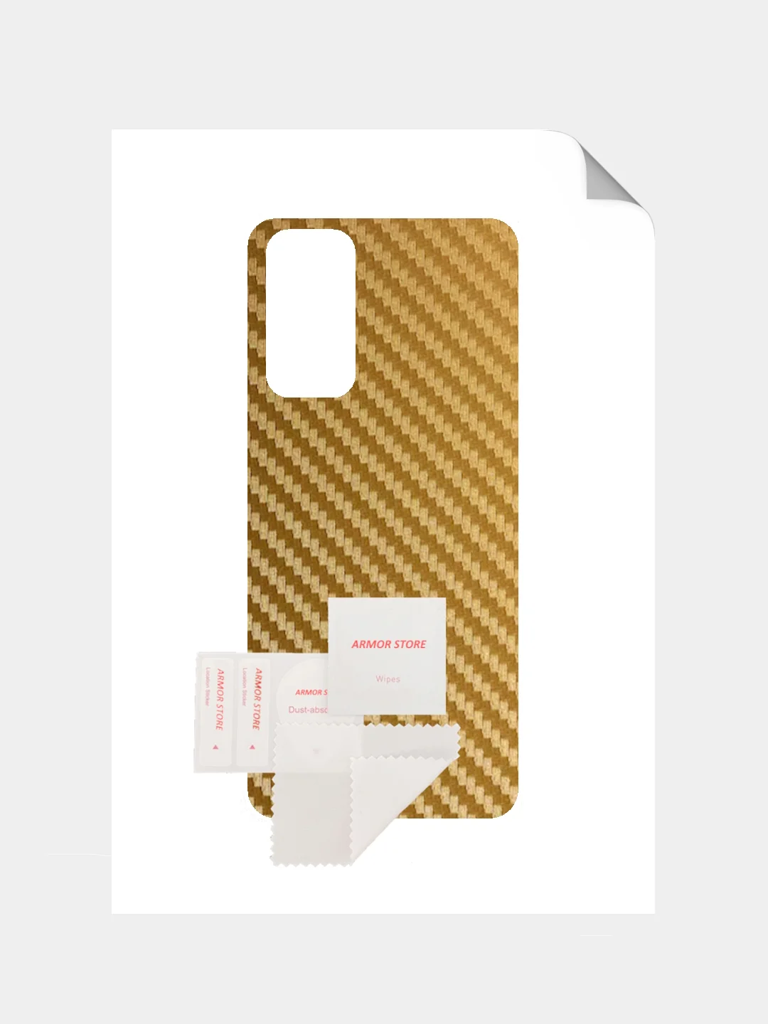 Золотой защитная пленка для Xiaomi Redmi Note 11 Pro под карбон на заднюю часть,под кожу,зад,назад