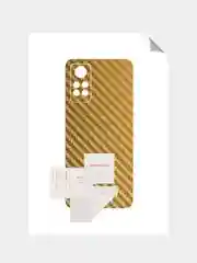 Золотой защитная пленка для Xiaomi Redmi Note 12 Pro под карбон на заднюю часть, кожу на зад,назад
