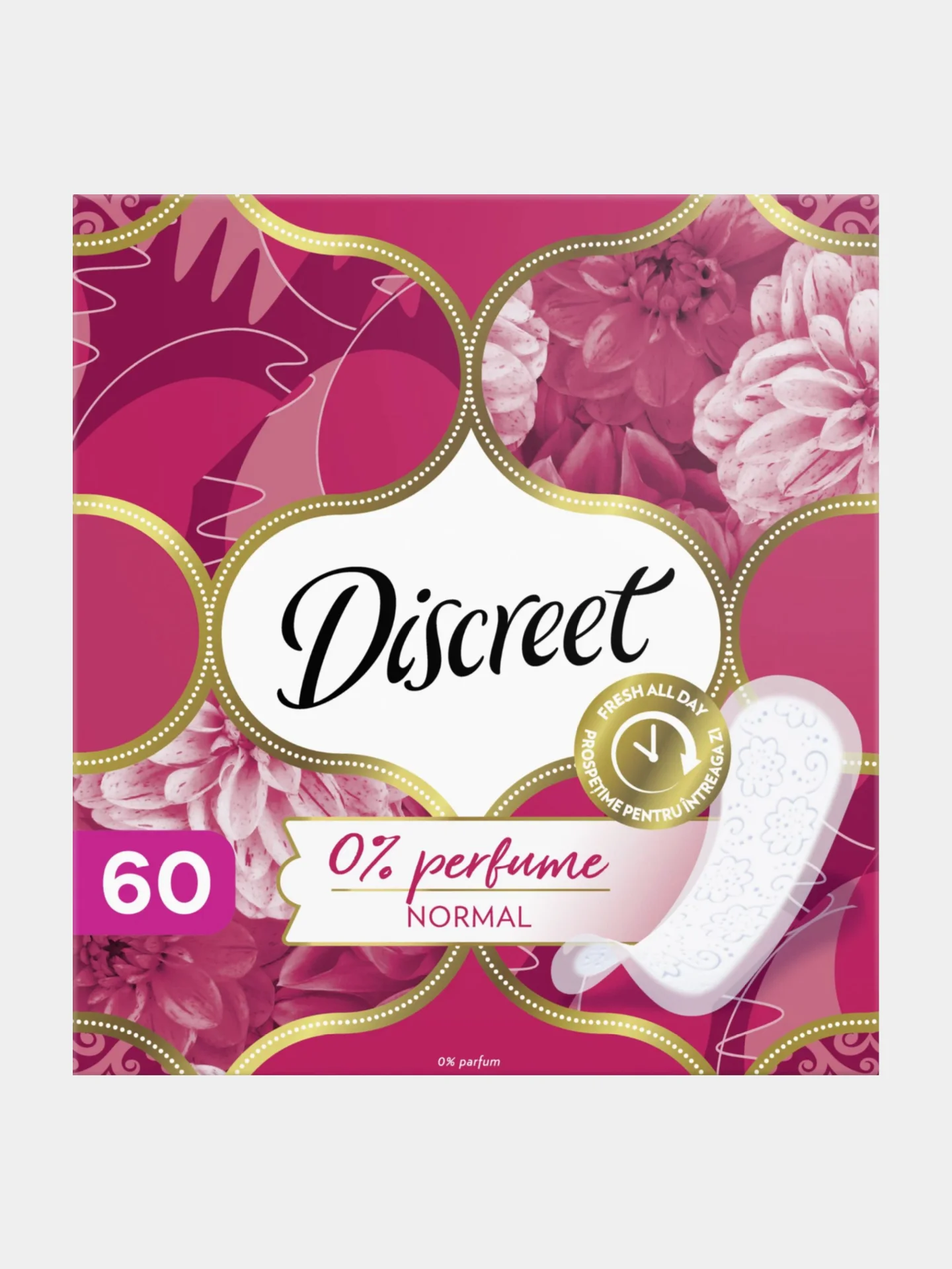 Прокладки ежедневные на каждый день ароматизированные Discreet, 60 шт