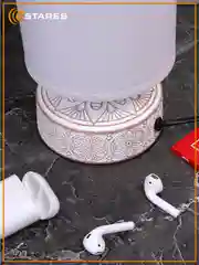 Белый настольная лампа  с абажуром прикроватная Estares  DELTA 1 Х Е14,белая ,серая ,бежевая
