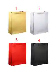 Пакет подарочный из высококачественной бумаги, с тиснением, 26x10x32 см, 4 цвета