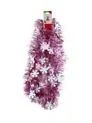 Мишура с резными снежинками, 200х9 см, 6 цветов