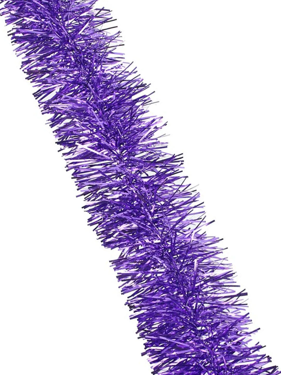 Мишура, норка, 7х200 см, 2 цвета, (фиолетовый, золотой)