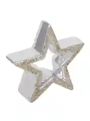 Фигурка декоративная, 10х3,2х10 см, керамика, цвет серебряный