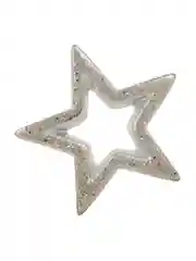Фигурка декоративная, 10х3,2х10 см, керамика, цвет серебряный