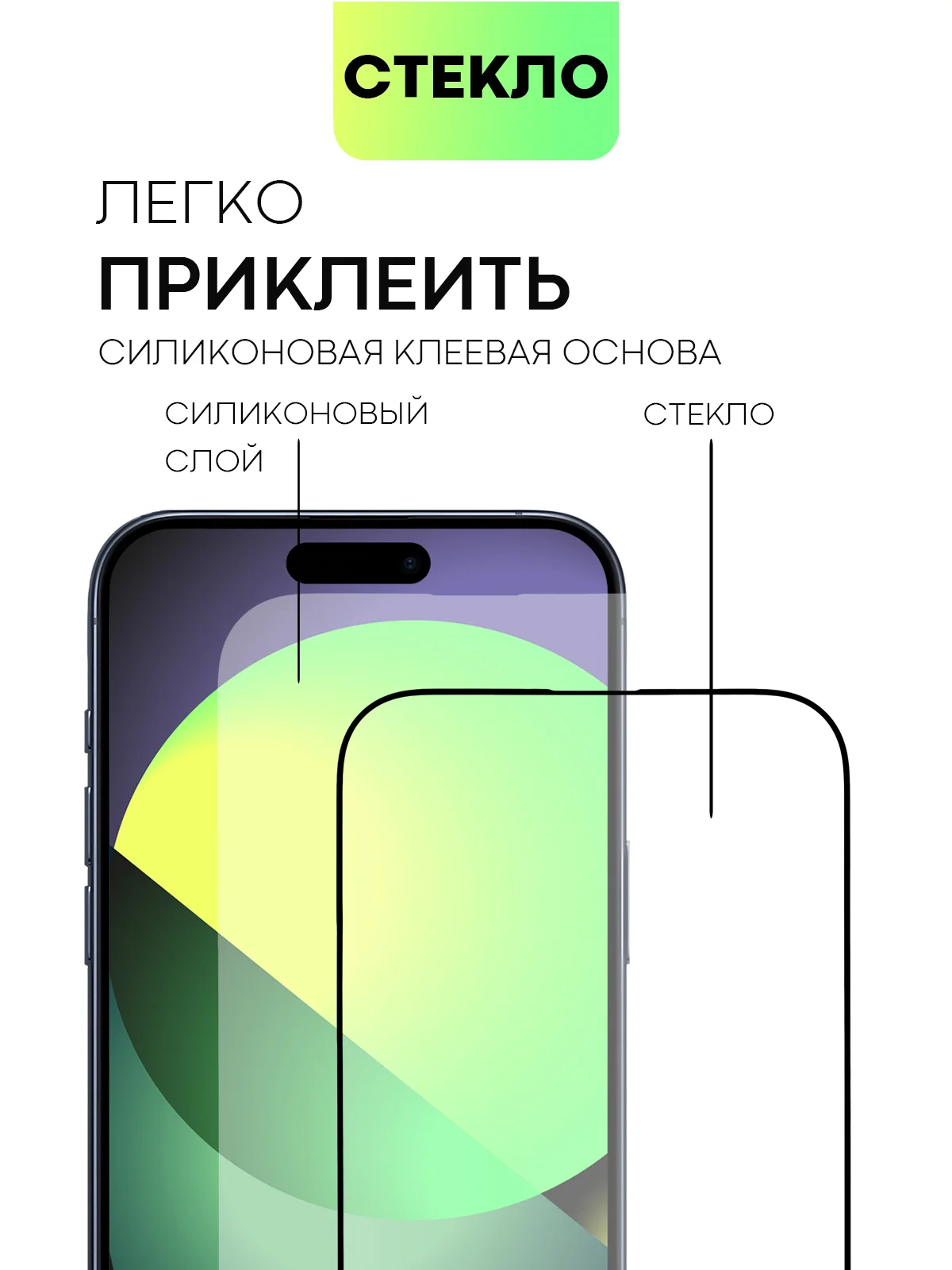 Прозрачный стекло для iPhone 15 14 13 Pro Max Plus Mini защитное BROSCORP матовое, антишпион