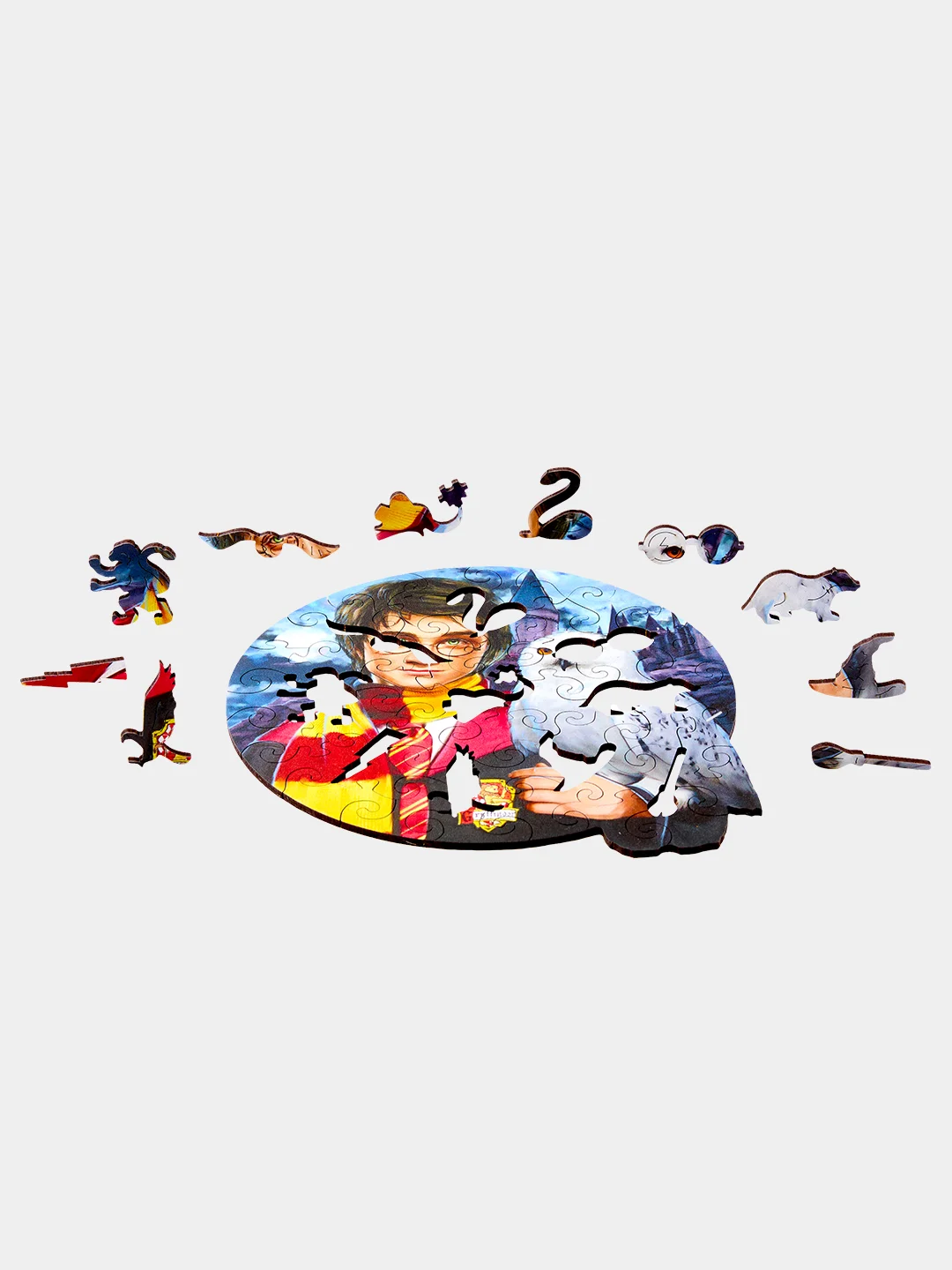 Деревянный фигурный пазл Active Puzzles "Гарри Поттер",16х17 см, 50 деталей