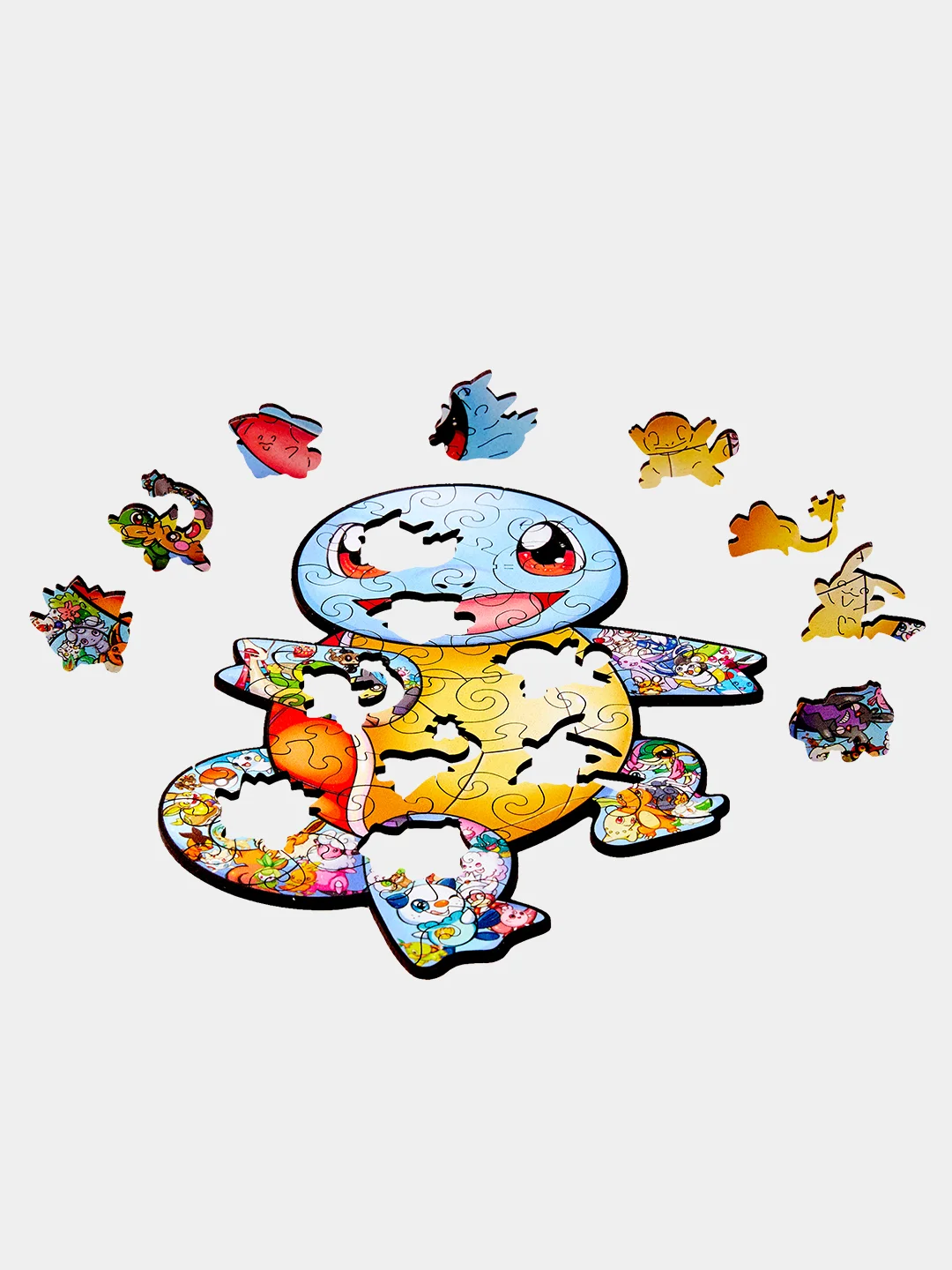 Деревянный фигурный пазл Active Puzzles "Сквиртл",18х20 см, 50 деталей