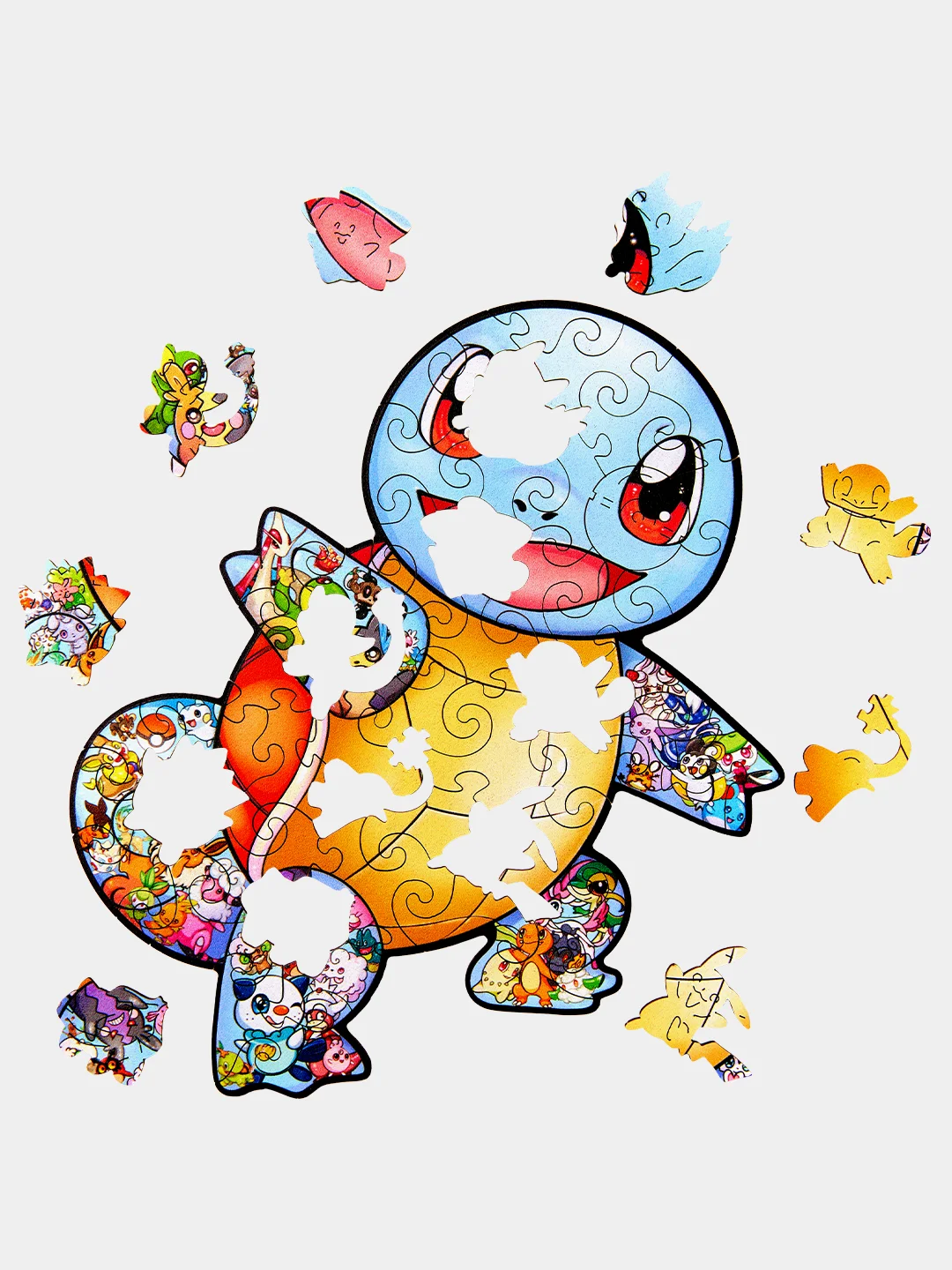 Деревянный фигурный пазл Active Puzzles "Сквиртл",18х20 см, 50 деталей
