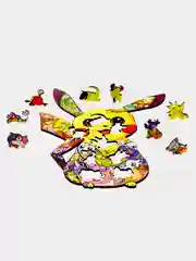 Деревянный фигурный пазл Active Puzzles "Пикачу",19х25 см, 50 деталей