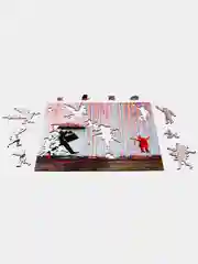 Деревянный фигурный пазл Active Puzzles "Цветной дождь. Бэнкси", 40х40 см, 450 деталей