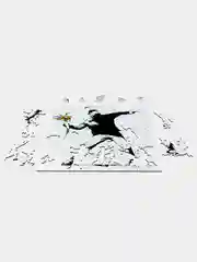 Деревянный фигурный пазл Active Puzzles "Метатель цветов. Бэнкси", 40х40 см, 450 деталей