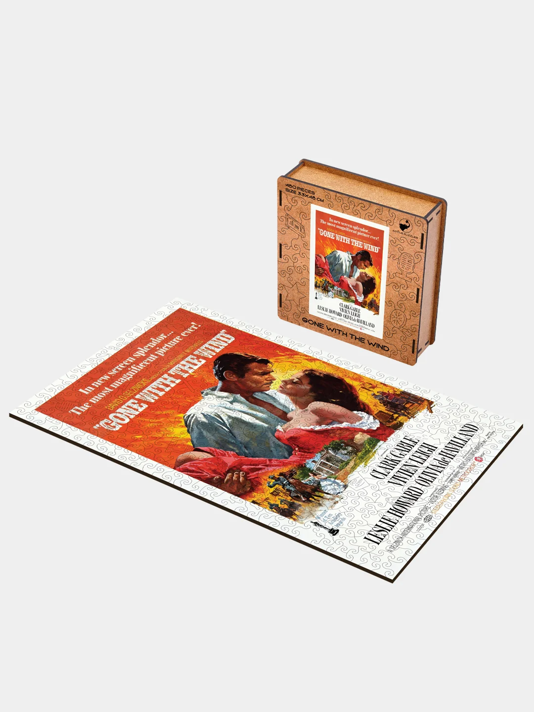 Деревянный фигурный пазл Active Puzzles "Унесённые ветром",33x48 см, 450 деталей