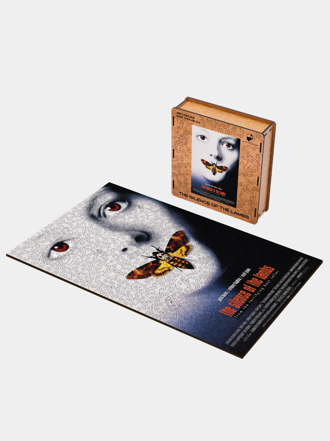 Деревянный фигурный пазл Active Puzzles "Молчание ягнят",33x48 см, 450 деталей
