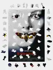 Деревянный фигурный пазл Active Puzzles "Молчание ягнят",33x48 см, 450 деталей