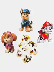 Деревянный фигурный пазл Active Puzzles "Щенячий патруль",4 в 1, 24 детали