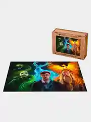 Деревянный фигурный пазл Active Puzzles"Гарри Поттер.Три Волшебника", 35х25 см, 200 детали