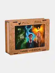 Деревянный фигурный пазл Active Puzzles"Гарри Поттер.Три Волшебника", 35х25 см, 200 детали