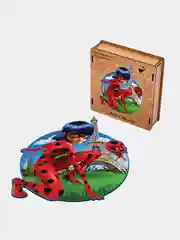 Деревянный фигурный пазл Active Puzzles "Леди Баг",22х27 см, 100 деталей