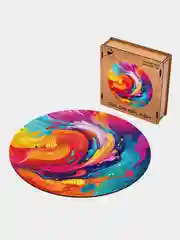 Деревянный фигурный пазл Active Puzzles "Цветной всплеск",25х25 см, 166 деталей