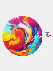 Деревянный фигурный пазл Active Puzzles "Цветной всплеск",25х25 см, 166 деталей