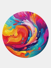 Деревянный фигурный пазл Active Puzzles "Цветной всплеск",25х25 см, 166 деталей