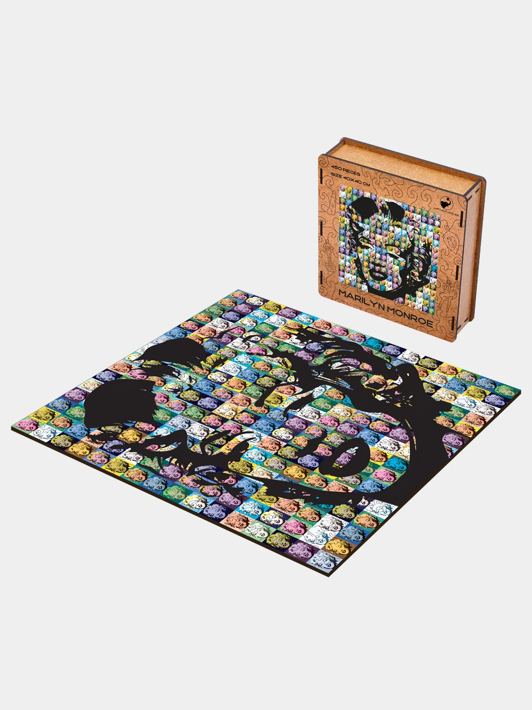 Деревянный фигурный пазл Active Puzzles"Мэрилин Монро",40х40 см,450 деталей