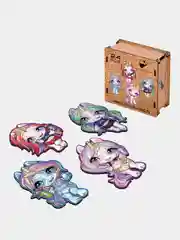 Деревянный фигурный пазл Active Puzzles "Единороги Малыши",4 в 1, 24 детали