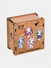 Деревянный фигурный пазл Active Puzzles "Единороги Малыши",4 в 1, 24 детали