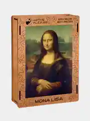 Деревянный фигурный пазл Active Puzzles "Мона Лиза", 25х35 см, 200 детали