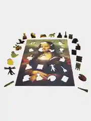 Деревянный фигурный пазл Active Puzzles "Мона Лиза", 25х35 см, 200 детали
