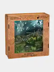 Деревянный фигурный пазл Active Puzzles "Вид Толедо", 38х42 см, 450 деталей