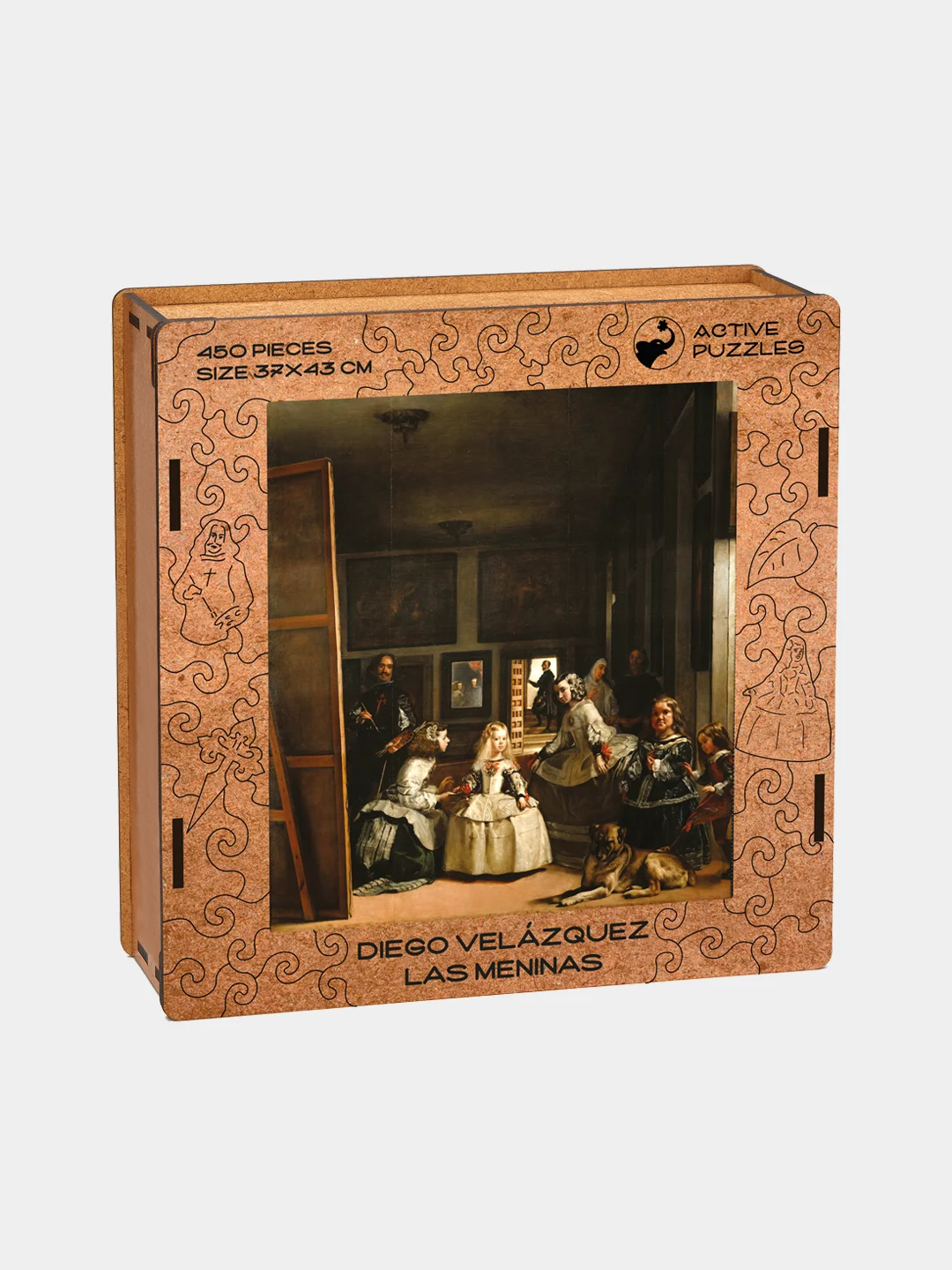 Деревянный фигурный пазл Active Puzzles "Менины", 37х43 см, 450 деталей