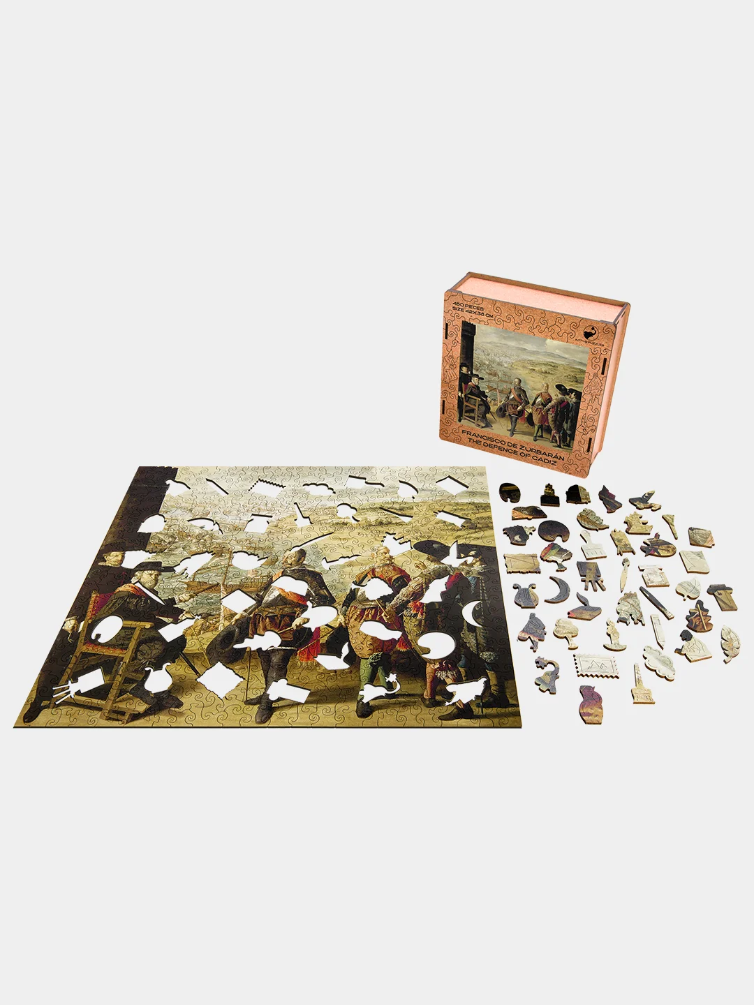 Деревянный фигурный пазл Active Puzzles "Оборона Кадиса", 42х38 см, 450 деталей