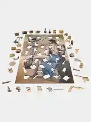 Деревянный фигурный пазл Active Puzzles "Девочка на шаре", 32х50 см, 450 деталей