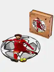 Деревянный фигурный пазл Active Puzzles "Мохамед Салах",20х23 см, 70 деталей
