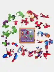 Деревянный фигурный пазл Active Puzzles "Мстители",4 в 1, 24 детали