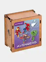 Деревянный фигурный пазл Active Puzzles "Мстители",4 в 1, 24 детали