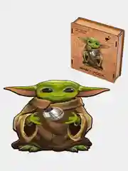 Деревянный фигурный пазл Active Puzzles "Малыш Йода",27х27 см, 100 деталей