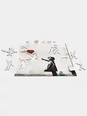 Деревянный фигурный пазл Active Puzzles "Девочка с шариком, Бэнкси", 40х40 см, 450 деталей